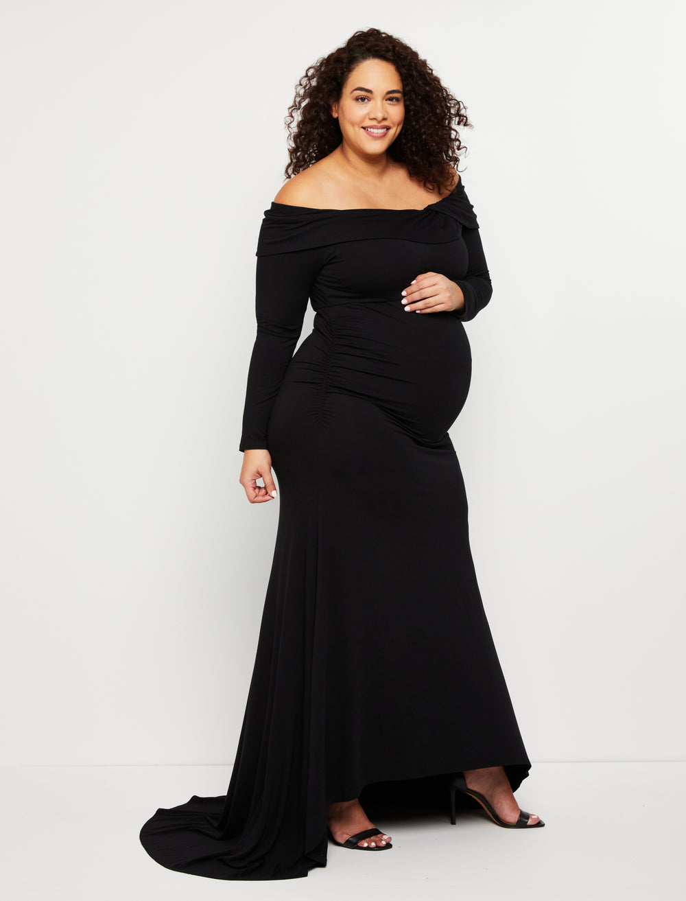 The Shoulder Maternity Maxi Dress ...